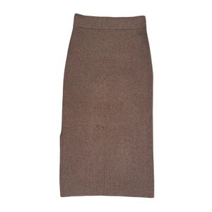 REISS Brown Knit Midi Pencil Skirt XS